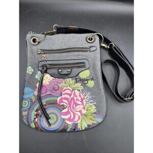 Beautiful Desigual Womens Floral Boho Sequin Crossbody/Messenger Bag